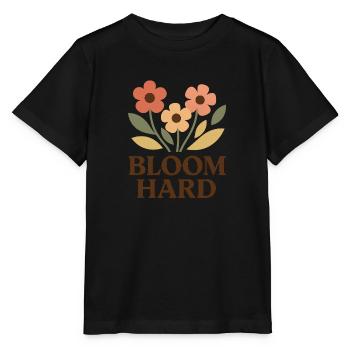 Bloom Hard – Flowery Without Brakes - Stanley/Stella MINI CREATOR Kids’ T-Shirt - black - Front - Mikhail (115cm)