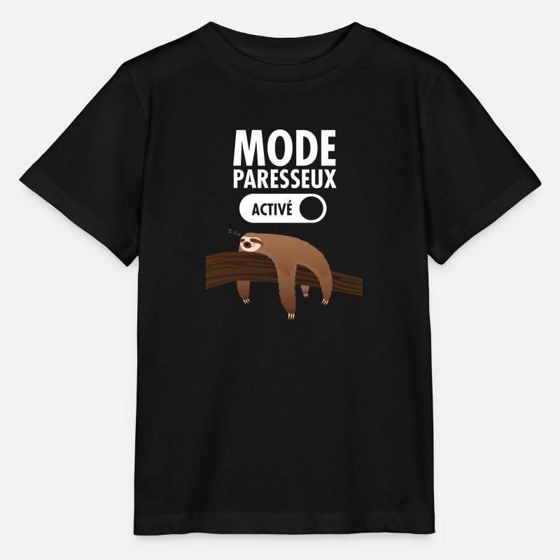 Mode Paresseux Active - Stanley/Stella MINI CREATOR Kids’ T-Shirt - black