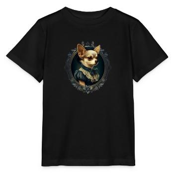 Chihuahua - Dame Anglaise Robe Chien - T-shirt bio MINI CREATOR Stanley/Stella Enfant - noir - Devant - Mikhail (115cm)