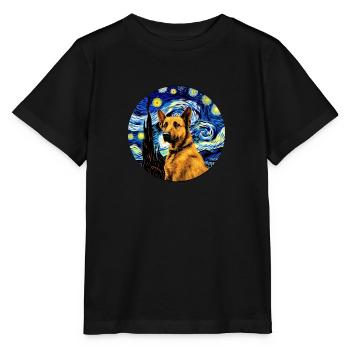 Deutscher Schäferhund Lustiger Hund Beliebtes - Stanley/Stella Kinder T-Shirt MINI CREATOR  - Schwarz - Vorne - Mikhail (115cm)