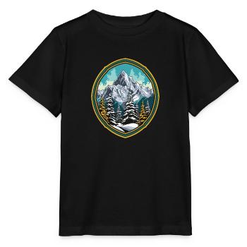 Mountains Forest Summits Ski - Stanley/Stella MINI CREATOR Kids’ T-Shirt - black - Front - Mikhail (115cm)