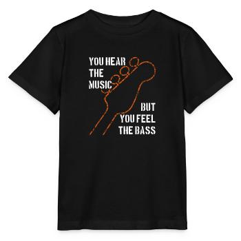 Du hörst die Musik und spürst den Bass - Stanley/Stella Kinder T-Shirt MINI CREATOR  - Schwarz - Vorne - Mikhail (115cm)