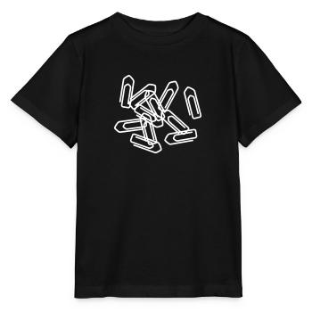 Paper clip - Stanley/Stella MINI CREATOR Kids’ T-Shirt - black - Front - Mikhail (115cm)