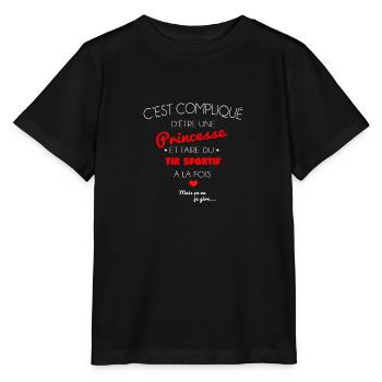 Tir sportif - T-shirt bio MINI CREATOR Stanley/Stella Enfant - noir - Devant - Mikhail (115cm)