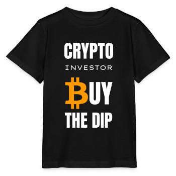 Crypto Investor Bitcoin Kaufen Sie den Dip - Stanley/Stella Kinder T-Shirt MINI CREATOR  - Schwarz - Vorne - Mikhail (115cm)