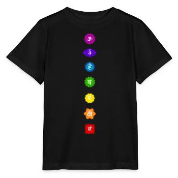 Chakras - lueur - T-shirt bio MINI CREATOR Stanley/Stella Enfant - noir - Devant - Mikhail (115cm)