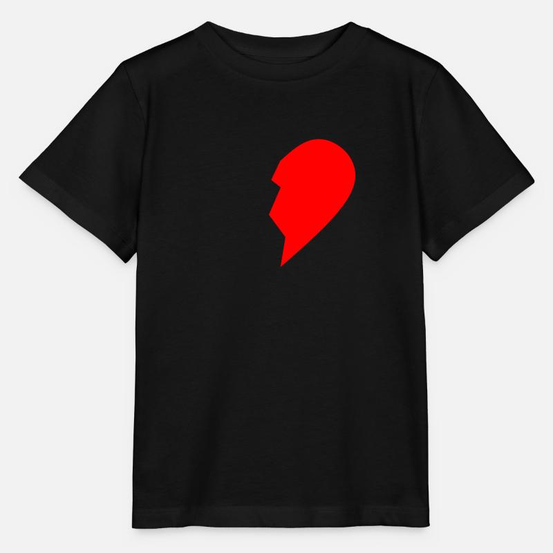 HALB HEART RECHTS - Stanley/Stella Kinder T-Shirt MINI CREATOR  - Schwarz