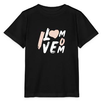 I love you - Stanley/Stella Kinder T-Shirt MINI CREATOR  - Schwarz - Vorne - Mikhail (115cm)