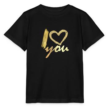 I love you - Stanley/Stella Kinder T-Shirt MINI CREATOR  - Schwarz - Vorne - Mikhail (115cm)
