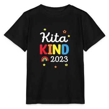 Ich bin ein Kitakind 2023 / Kindergartenkind - Stanley/Stella Kinder T-Shirt MINI CREATOR  - Schwarz - Vorne - Mikhail (115cm)