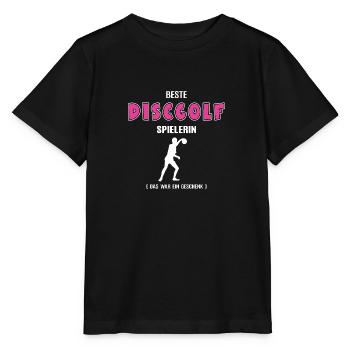 Beste Discgolf Spielerin Discgolferin Frisbeegolf - Stanley/Stella Kinder T-Shirt MINI CREATOR  - Schwarz - Vorne - Mikhail (115cm)