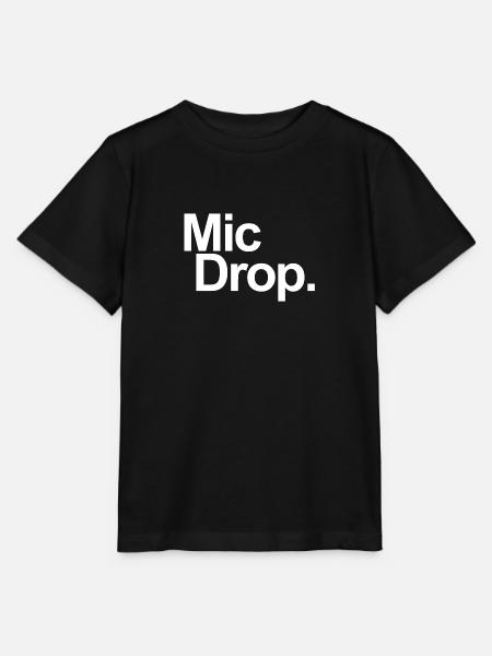 MIC DROP - Stanley/Stella Kinder T-Shirt MINI CREATOR - Schwarz