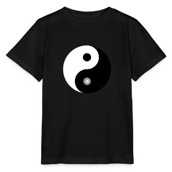 yin yang design Geschenk Tao Buddha Yoga Asien Zen - Stanley/Stella Kinder T-Shirt MINI CREATOR  - Schwarz - Vorne - Mikhail (115cm)