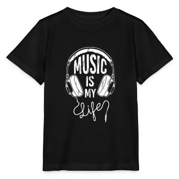 Musique ma vie - T-shirt bio MINI CREATOR Stanley/Stella Enfant - noir - Devant - Mikhail (115cm)