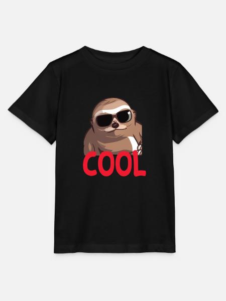 cooles Faultier - Cool sloth - Stanley/Stella Kinder T-Shirt MINI CREATOR - Schwarz