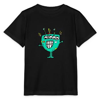 monster - funny monster lady - party monster - Stanley/Stella MINI CREATOR Kids’ T-Shirt - black - Front - Mikhail (115cm)