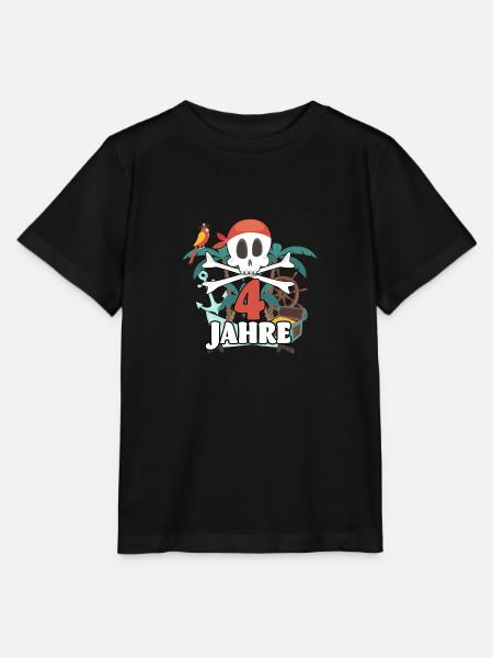 Kinder 4. Geburtstag Shirt Piraten Pirat 4 Jahre - Stanley/Stella Kinder T-Shirt MINI CREATOR - Schwarz
