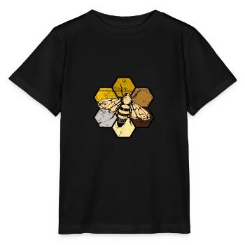 Abeille miel abeille apiculteur miel cadeau - T-shirt bio MINI CREATOR Stanley/Stella Enfant - noir - Devant - Mikhail (115cm)
