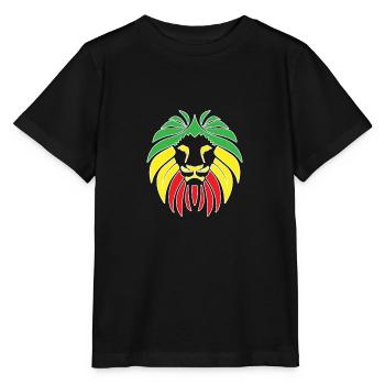 Rasta Reggae Reggae Musique Lion Cadeau - T-shirt bio MINI CREATOR Stanley/Stella Enfant - noir - Devant - Mikhail (115cm)