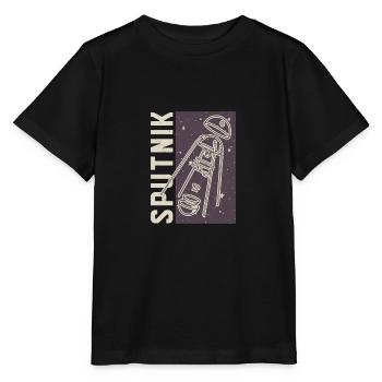 USSR Soviet Stars Gagarin Sputnik Vintage - Stanley/Stella MINI CREATOR Kids’ T-Shirt - black - Front - Mikhail (115cm)