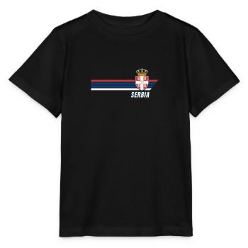 Serbie Srbija Patriotism Football Fan Jersey - T-shirt bio MINI CREATOR Stanley/Stella Enfant - noir - Devant - Mikhail (115cm)
