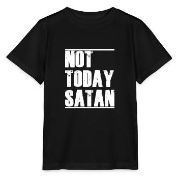 pas aujourd'hui satan - T-shirt bio MINI CREATOR Stanley/Stella Enfant - noir - Devant - Mikhail (115cm)