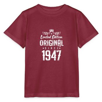 1947 limited edition - Stanley/Stella MINI CREATOR Kids’ T-Shirt - burgundy - Front - Kain (125cm)