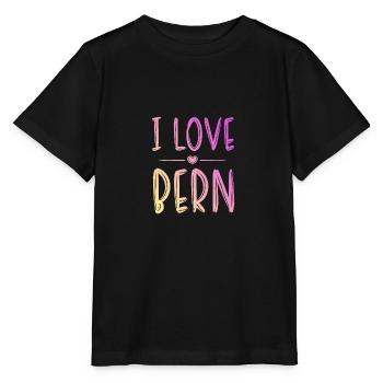 J’aime Berne - T-shirt bio MINI CREATOR Stanley/Stella Enfant - noir - Devant - Mikhail (115cm)