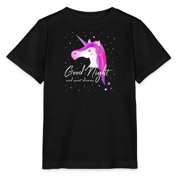 Licorne bonne nuit Chemise de sommeil - T-shirt bio MINI CREATOR Stanley/Stella Enfant - noir - Devant - Mikhail (115cm)