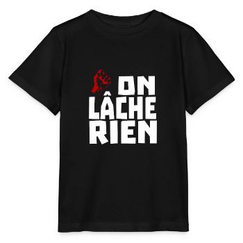 on lâche rien - T-shirt bio MINI CREATOR Stanley/Stella Enfant - noir - Devant - Mikhail (115cm)