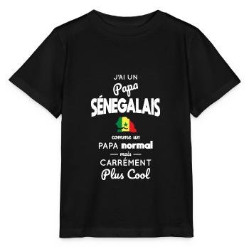 J'ai un papa Sénégalais plus cool - T-shirt bio MINI CREATOR Stanley/Stella Enfant - noir - Devant - Mikhail (115cm)