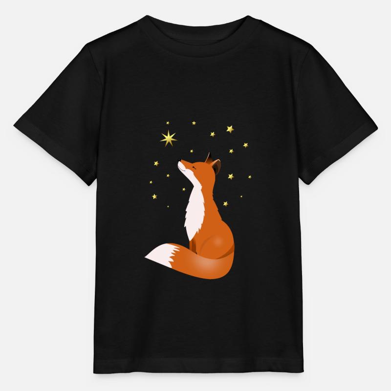 Fuchs in der Nacht - Stanley/Stella Kinder T-Shirt MINI CREATOR  - Schwarz