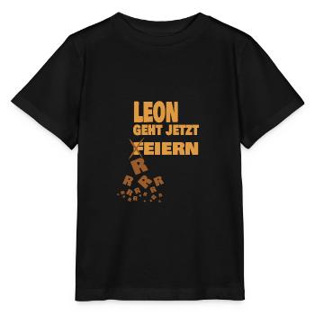 leon - Stanley/Stella Kinder T-Shirt MINI CREATOR  - Schwarz - Vorne - Mikhail (115cm)