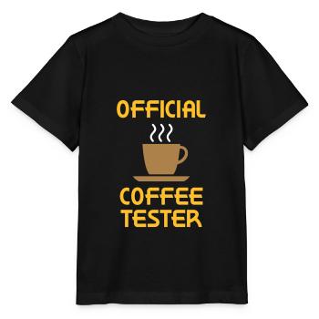 Official coffee tester - Stanley/Stella MINI CREATOR Kids’ T-Shirt - black - Front - Mikhail (115cm)
