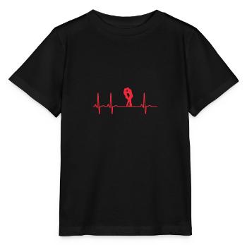 Bachata Sensual Kizomba Heartbeat rouge - T-shirt bio MINI CREATOR Stanley/Stella Enfant - noir - Devant - Mikhail (115cm)