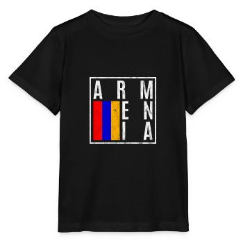 Armenien - Stanley/Stella Kinder T-Shirt MINI CREATOR  - Schwarz - Vorne - Mikhail (115cm)