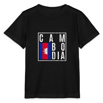 Kambodscha - Stanley/Stella Kinder T-Shirt MINI CREATOR  - Schwarz - Vorne - Mikhail (115cm)