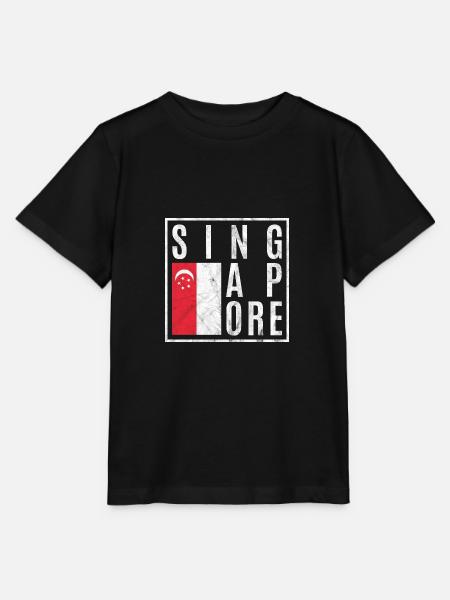 Singapur - Stanley/Stella Kinder T-Shirt MINI CREATOR  - Schwarz