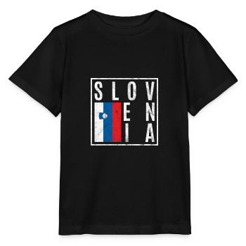 Slowenien - Stanley/Stella Kinder T-Shirt MINI CREATOR  - Schwarz - Vorne - Mikhail (115cm)