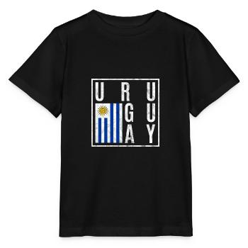 Uruguay - Stanley/Stella MINI CREATOR Kids’ T-Shirt - black - Front - Mikhail (115cm)