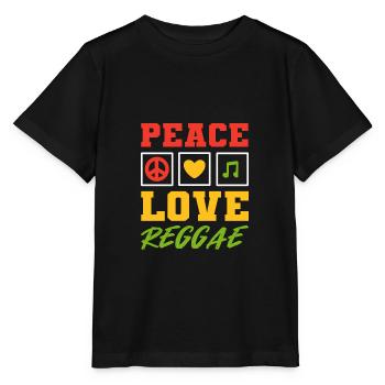 Friedensliebes Reggae Musiker Gift - Stanley/Stella Kinder T-Shirt MINI CREATOR  - Schwarz - Vorne - Mikhail (115cm)