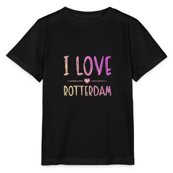 I Love Rotterdam - Stanley/Stella Kinder T-Shirt MINI CREATOR  - Schwarz - Vorne - Mikhail (115cm)