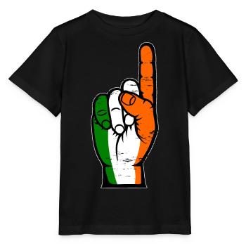 Drapeau de l’Irlande numéro 1 utilisé - T-shirt bio MINI CREATOR Stanley/Stella Enfant - noir - Devant - Mikhail (115cm)
