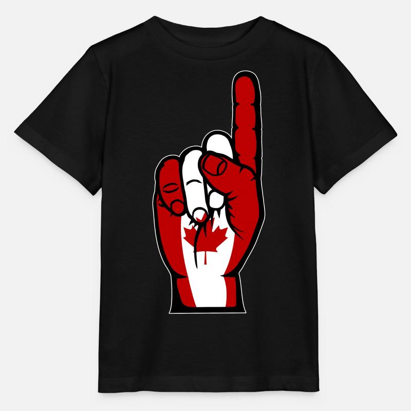 Drapeau du Canada numéro 1 - T-shirt bio MINI CREATOR Stanley/Stella Enfant - noir
