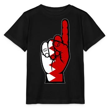 Drapeau de Bahreïn numéro 1 - T-shirt bio MINI CREATOR Stanley/Stella Enfant - noir - Devant - Mikhail (115cm)