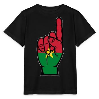 Drapeau du Burkina Faso numéro 1 - T-shirt bio MINI CREATOR Stanley/Stella Enfant - noir - Devant - Mikhail (115cm)