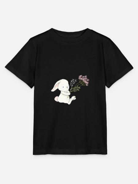 holding flower 01 - T-shirt bio MINI CREATOR Stanley/Stella Enfant - noir
