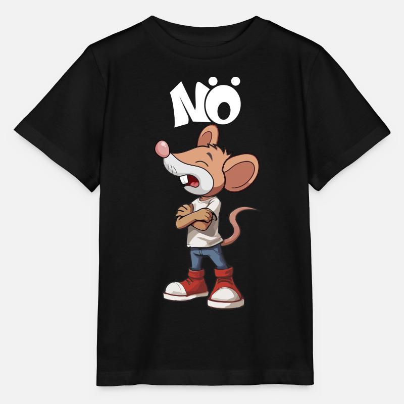 Maus Nö Nein Sager widersprechen Standpunkt - Stanley/Stella Kinder T-Shirt MINI CREATOR  - Schwarz