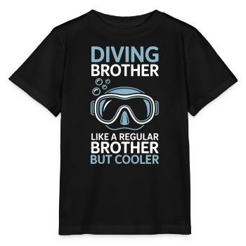 Diving Saying Brother Funny Diving Gift - Stanley/Stella MINI CREATOR Kids’ T-Shirt - black - Front - Mikhail (115cm)