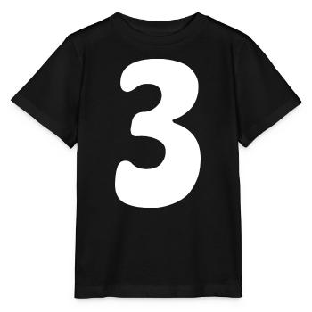 Three: Minimalist Numeral 3 | Third Party - Stanley/Stella MINI CREATOR Kids’ T-Shirt - black - Front - Mikhail (115cm)